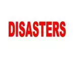 DISASTERS - slide 1