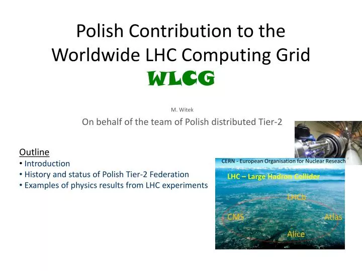 polish contribution to the worldwide lhc computing grid wlcg