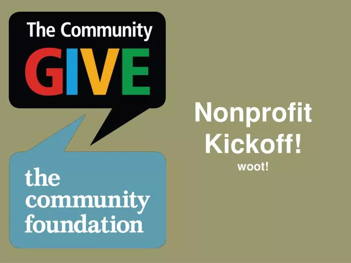 nonprofit kickoff woot
