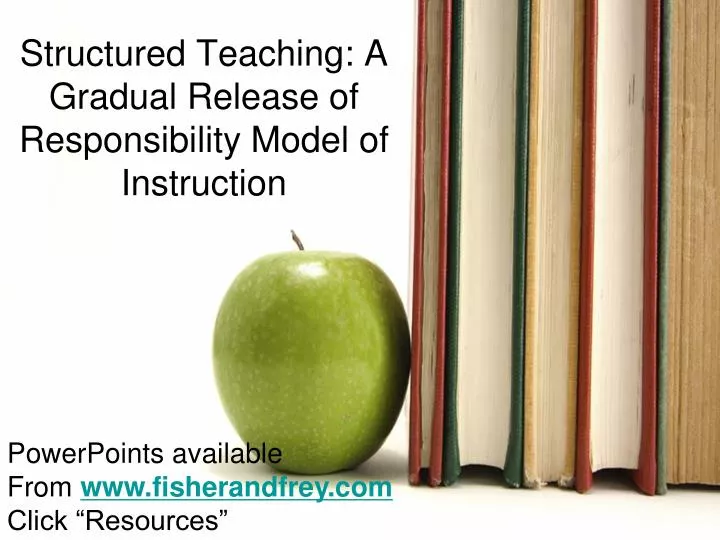 structured teaching a gradual release of responsibility model of instruction