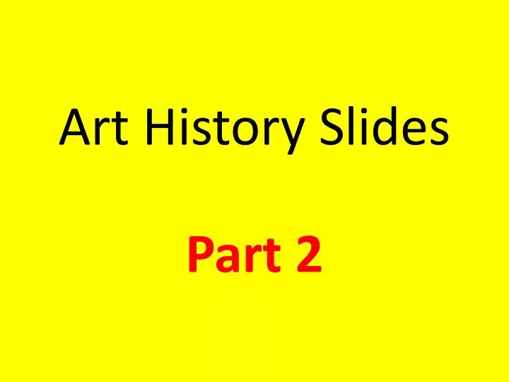 art history slides