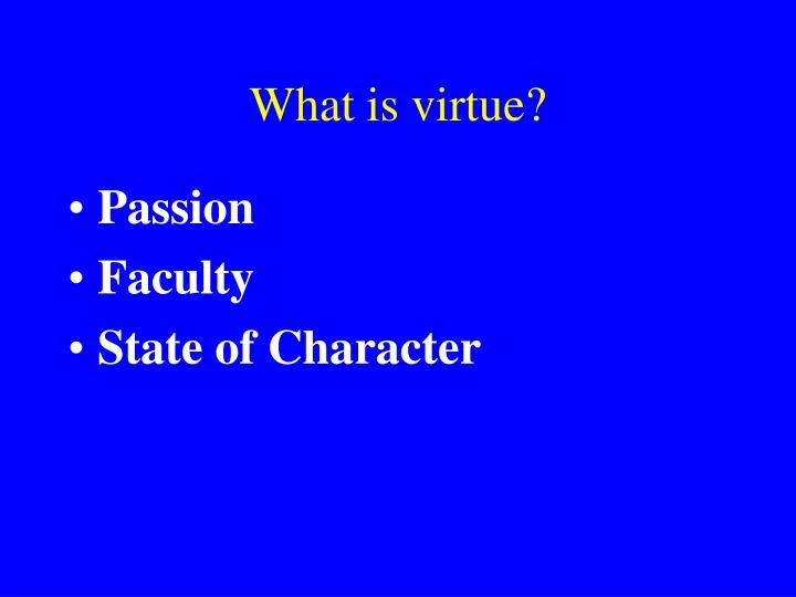 what is virtue