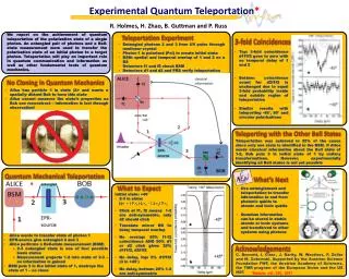 Experimental Quantum Teleportation *