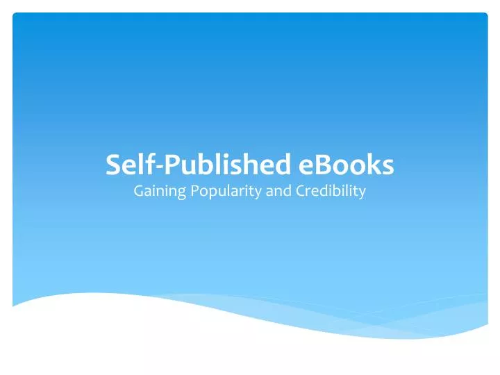 self published ebooks