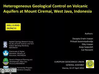 Heterogeneous Geological Control on Volcanic Aquifers at Mount Ciremai , West Java, Indonesia