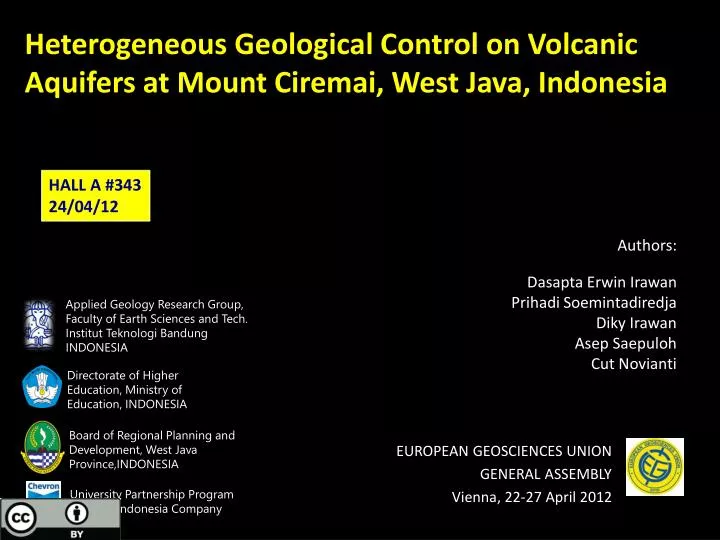 heterogeneous geological control on volcanic aquifers at mount ciremai west java indonesia