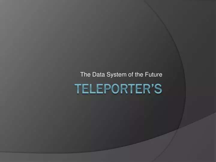 the data system of the future