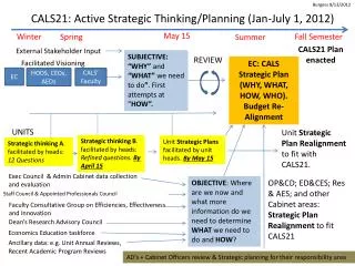 CALS21: Active Strategic Thinking/Planning (Jan-July 1, 2012)