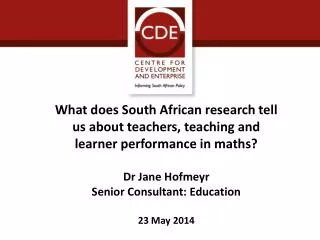 Learner achievement in primary school mathematics