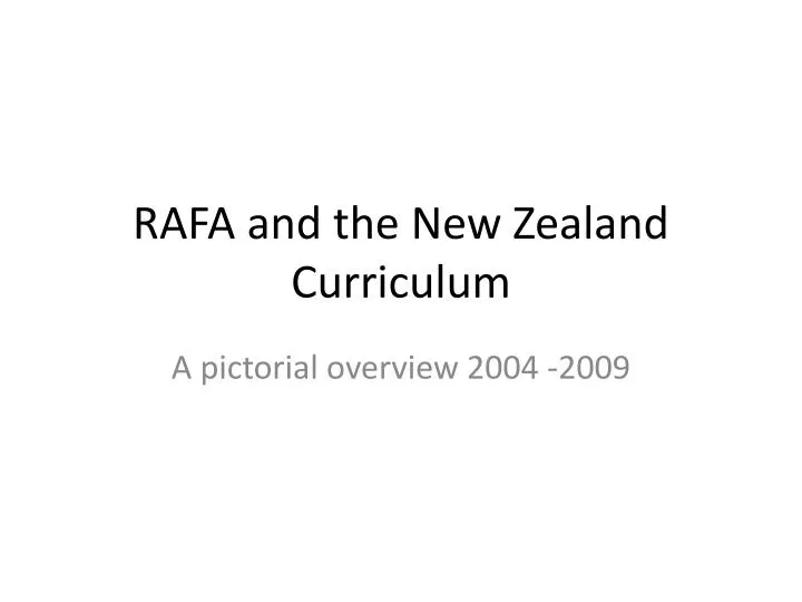 rafa and the new zealand curriculum