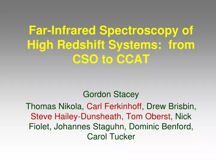 far infrared spectroscopy of high redshift systems from cso to ccat