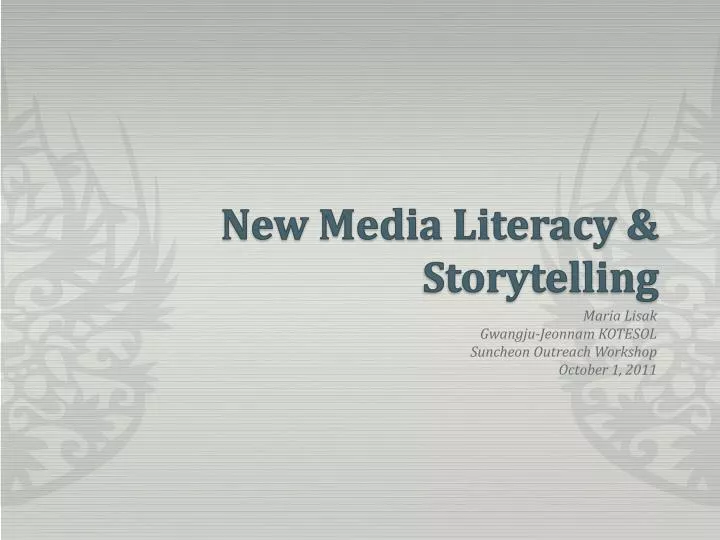 new media literacy storytelling