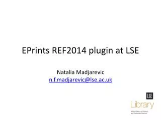 EPrints REF2014 plugin at LSE