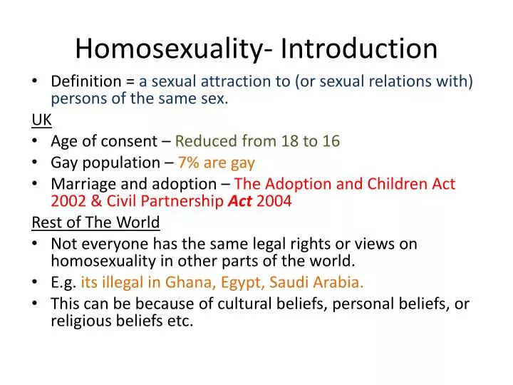 homosexuality introduction