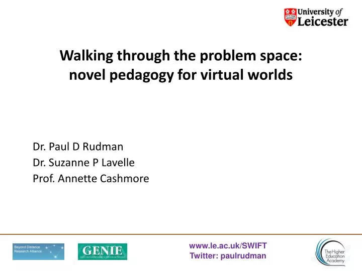 walking through the problem space novel pedagogy for virtual worlds