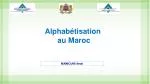 Alphabétisation au Maroc - slide 1