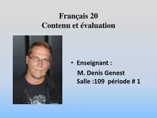 fran ais 20 contenu et valuation