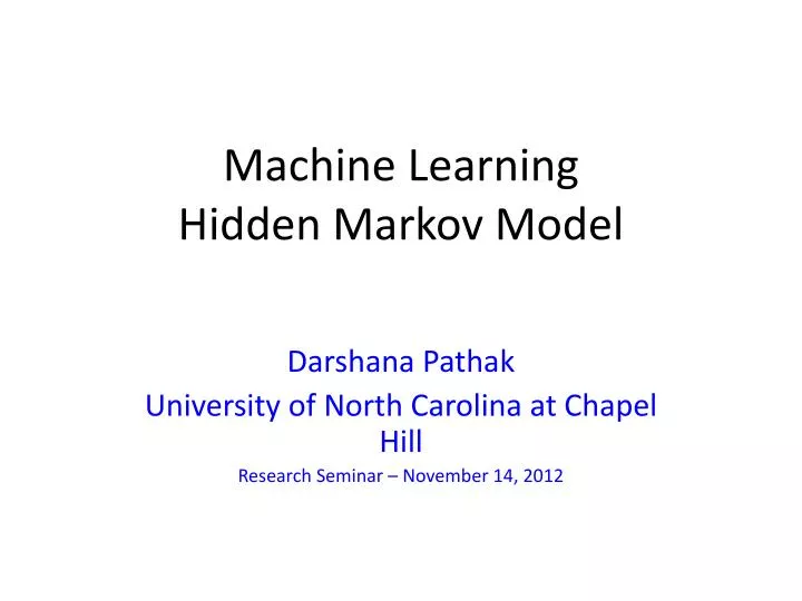 machine learning hidden markov model