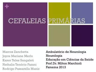 cefaleias prim rias