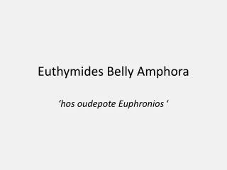 Euthymides Belly Amphora