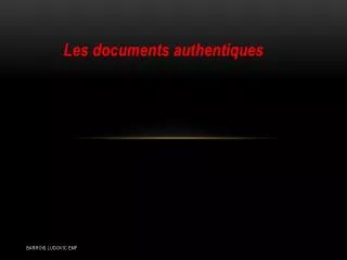 les documents authentiques