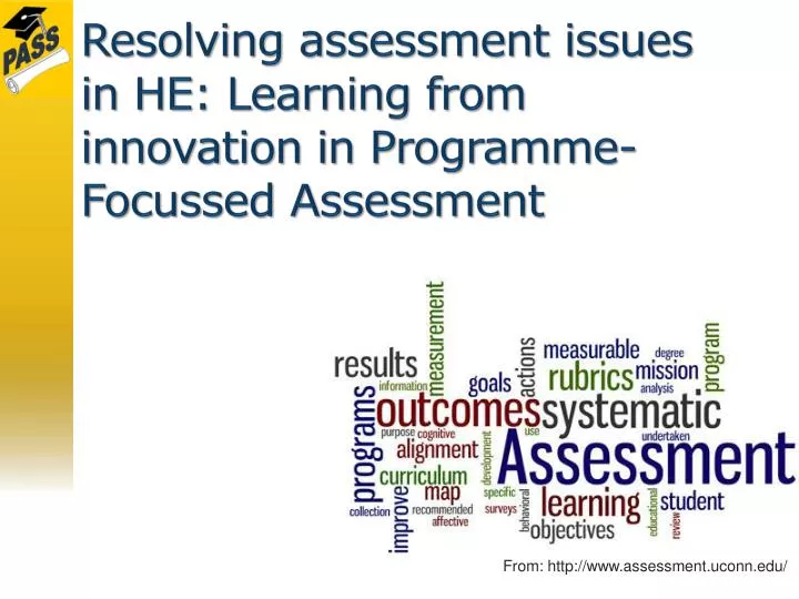 resolving assessment issues in he learning from innovation in programme focussed assessment