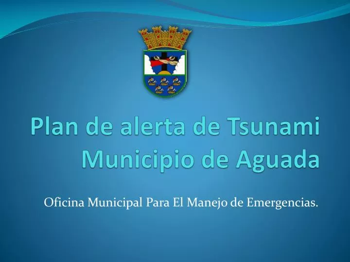 plan de alerta de tsunami municipio de aguada