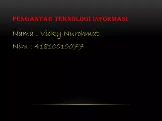 pengantar teknologi informasi