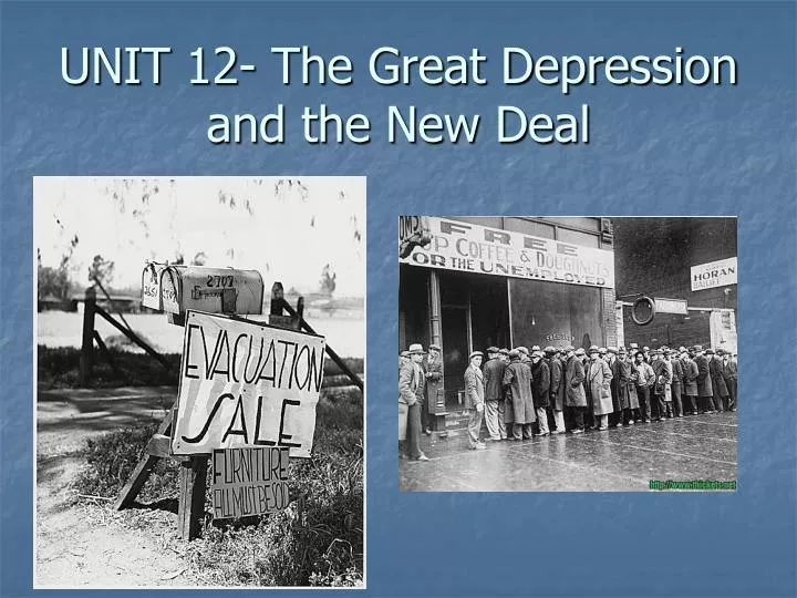 unit 12 the great depression and the new deal