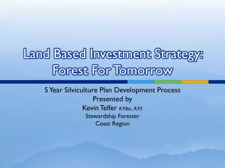 land based investment strategy forest for tomorrow