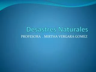 desastres naturales