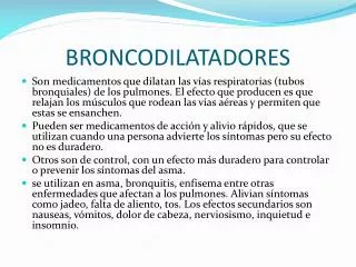 broncodilatadores