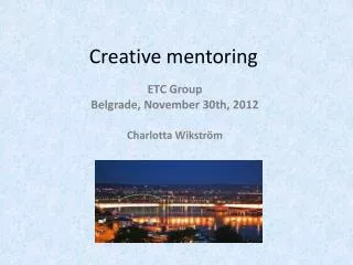 Creative mentoring