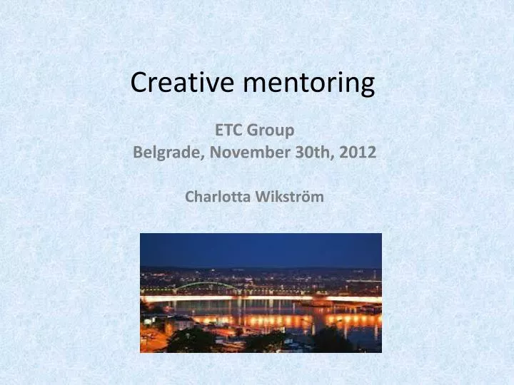 creative mentoring