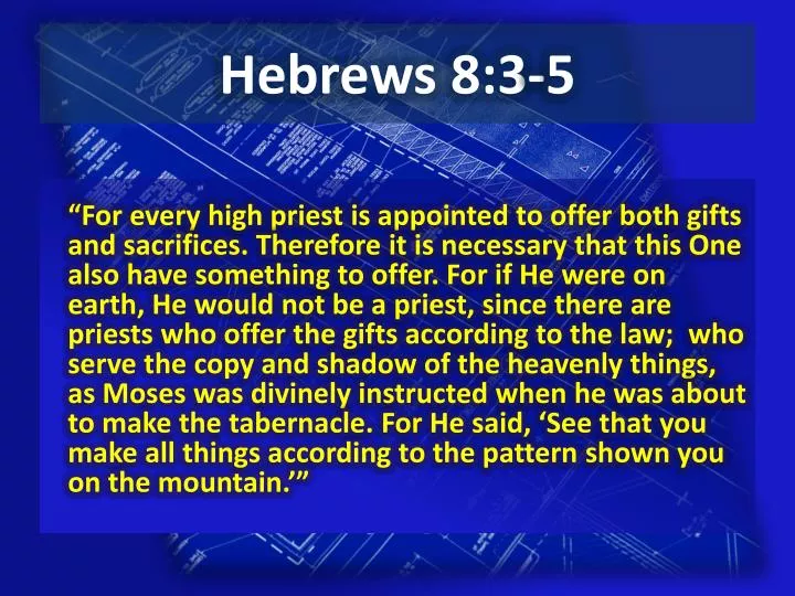 hebrews 8 3 5