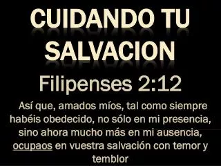 cuidando tu salvacion