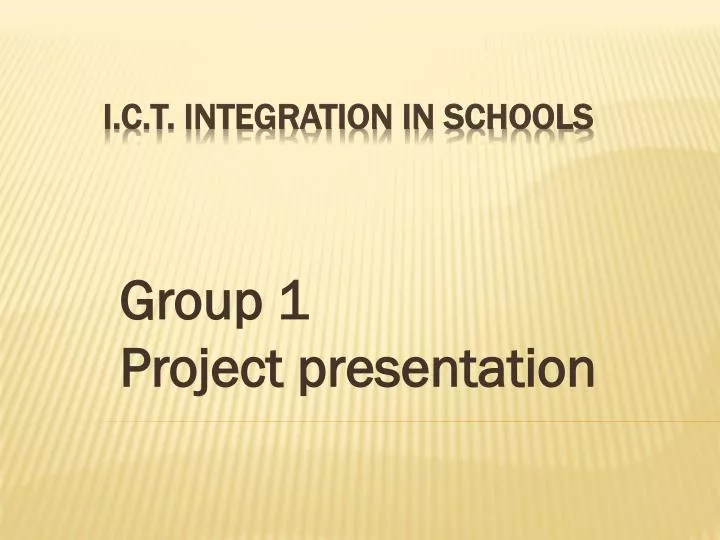 group 1 project presentation