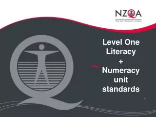 Level One Literacy + Numeracy unit standards -