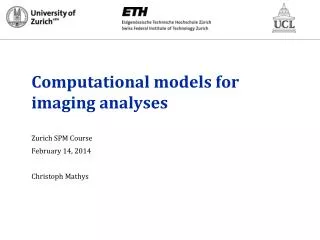 Computational models for imaging analyses