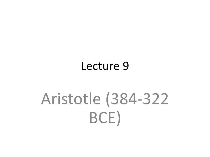 lecture 9