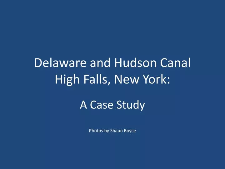 delaware and hudson canal high falls new york