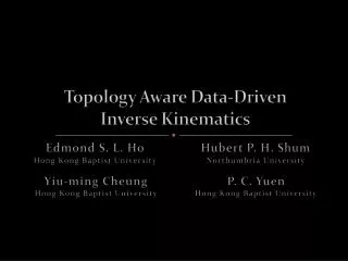 Topology Aware Data-Driven Inverse Kinematics