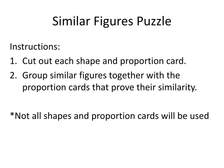similar figures puzzle