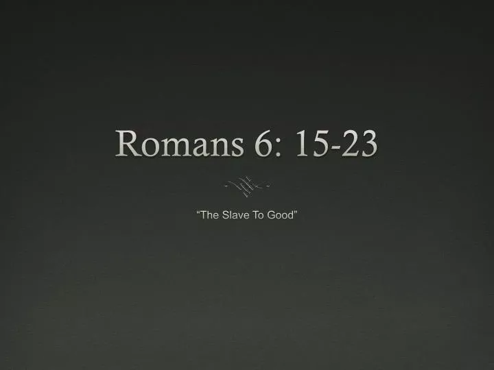 romans 6 15 23