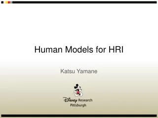 Human Models for HRI