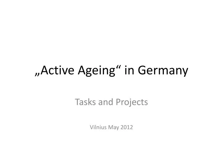 active ageing in germany