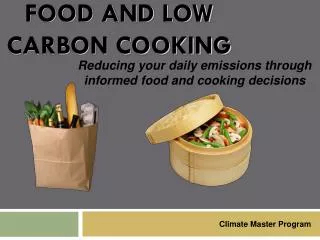 Food and Low Carbon Cooking