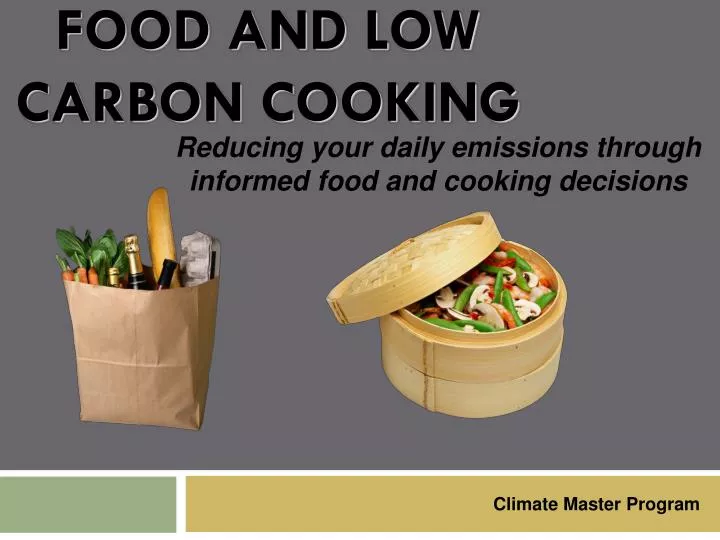 food and low carbon cooking