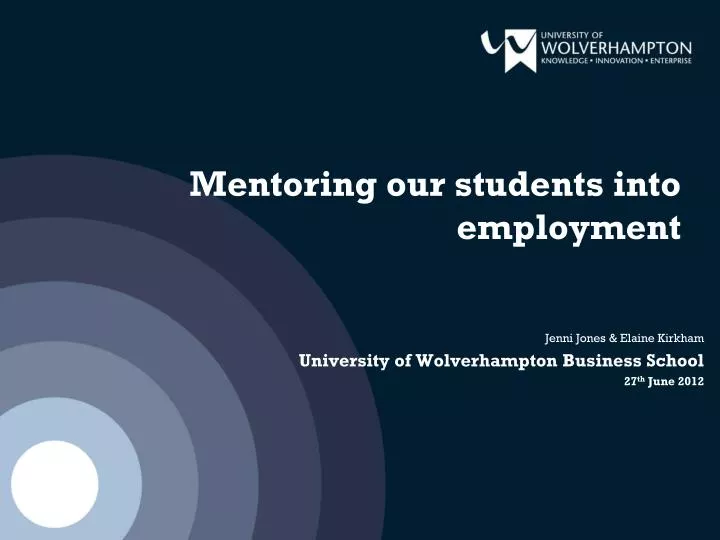 mentoring our students into employment