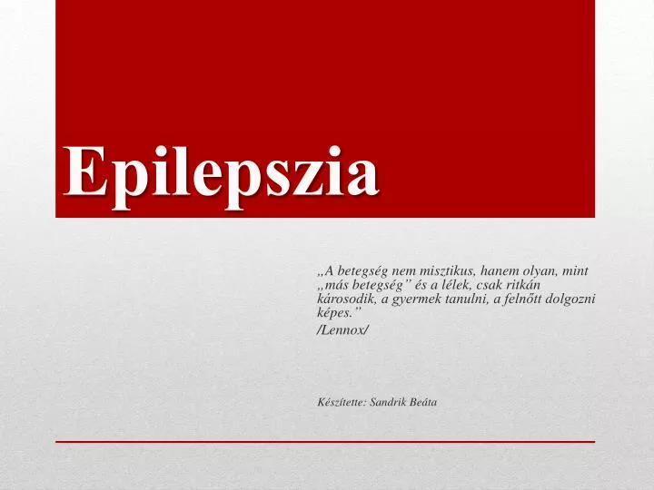 epilepszia